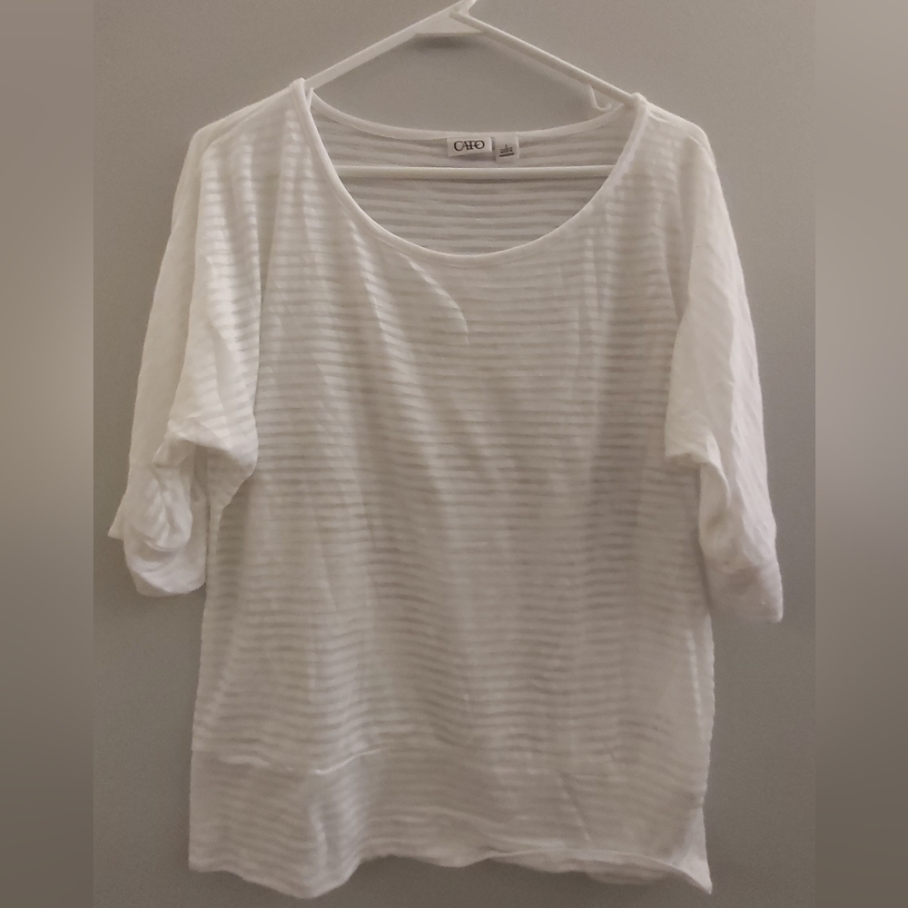 White sheer top